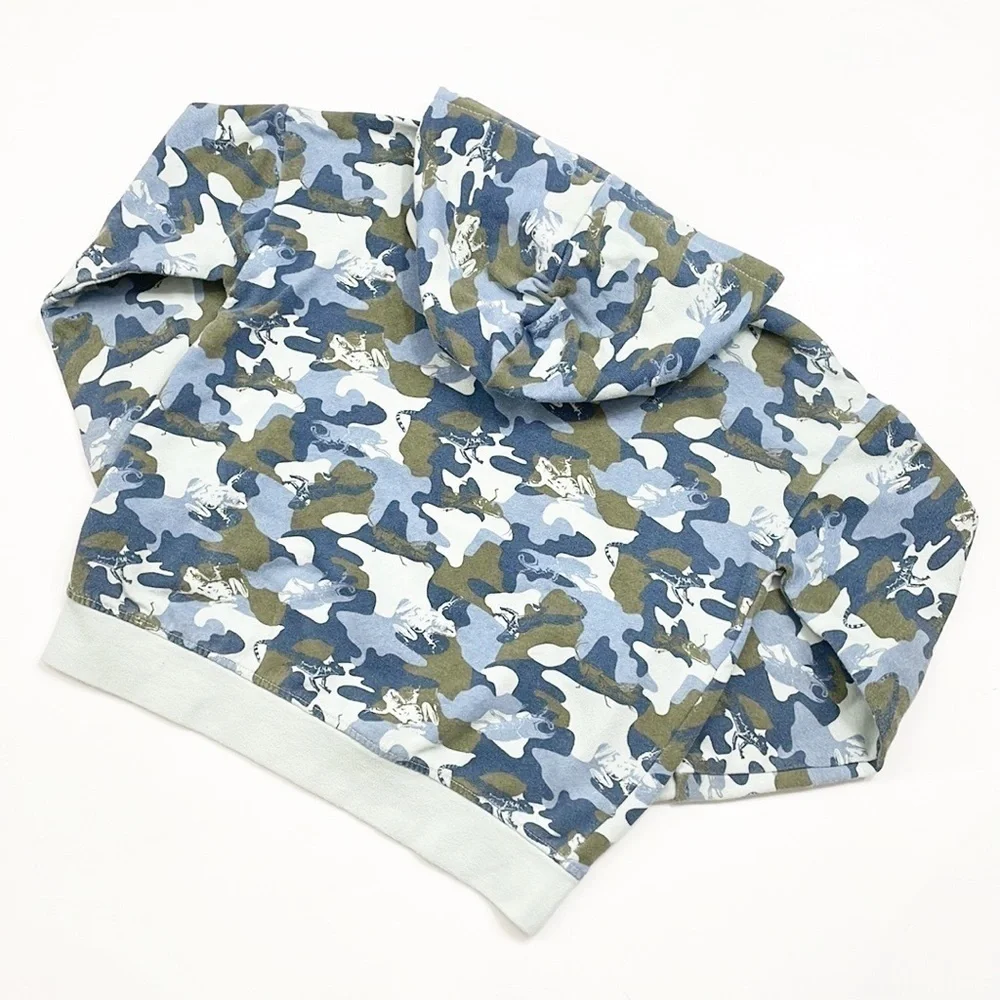 Dip insect/amphibian camo printed hoodie
